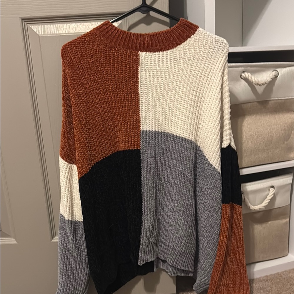 Colorblock Knit Sweater - Multicolor